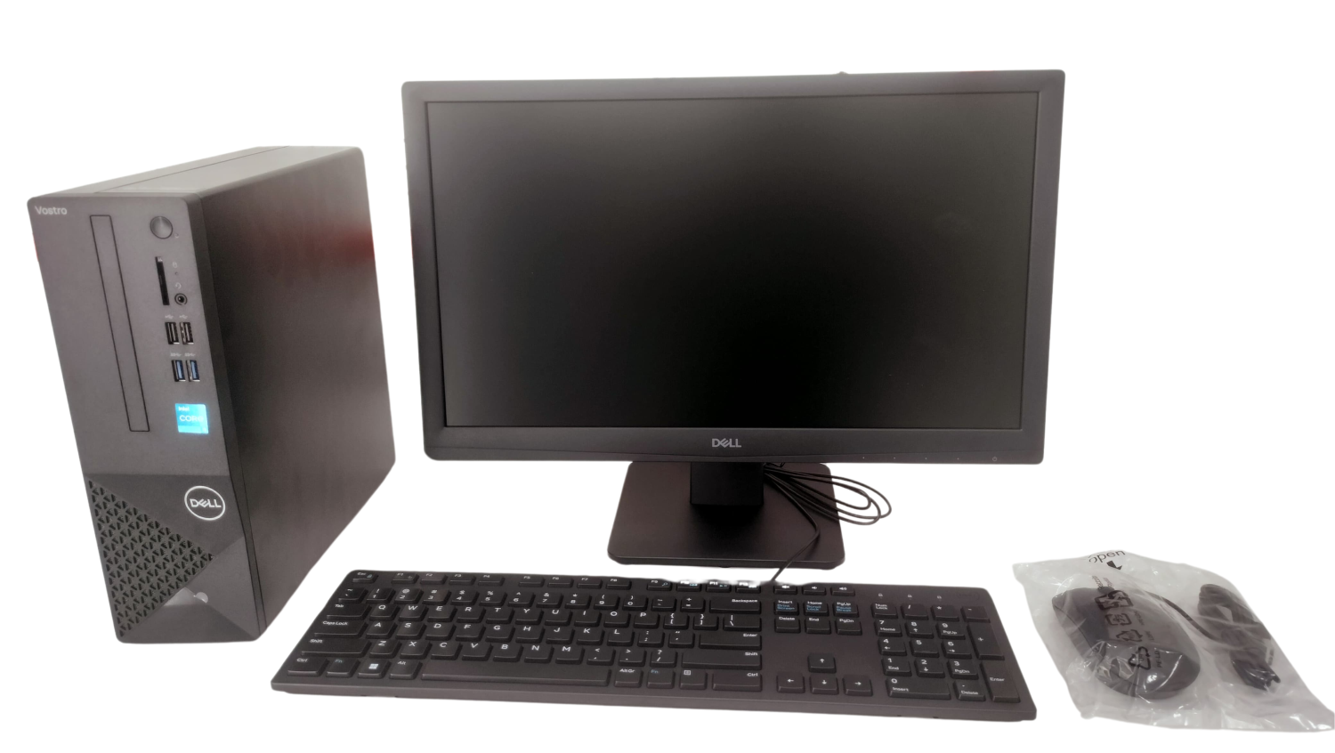Dell Vostro 3020 Desktop,13th Gen Intel(R) Core(TM) i3- 13100 processor ,8GB, DDR4, 3200MHz,512GB M.2 PCIe NVMe SSD ,Intel(R) UHD Graphics 730,  with 19.5" Led Screen Monitor, Dell Usb Keyboard Mouse