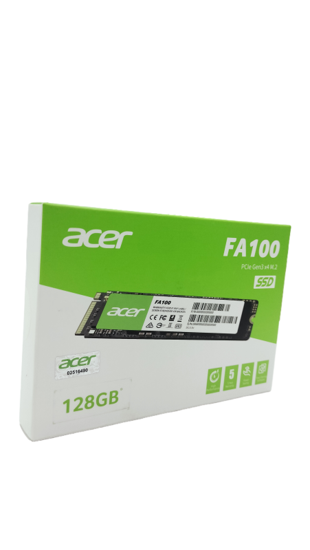 SSD ACER FA100 128GB  | PCIe Gen3 x4 NVMe SSD M.2 Internal SSD-950MB/s R, 650MB/s W Speed