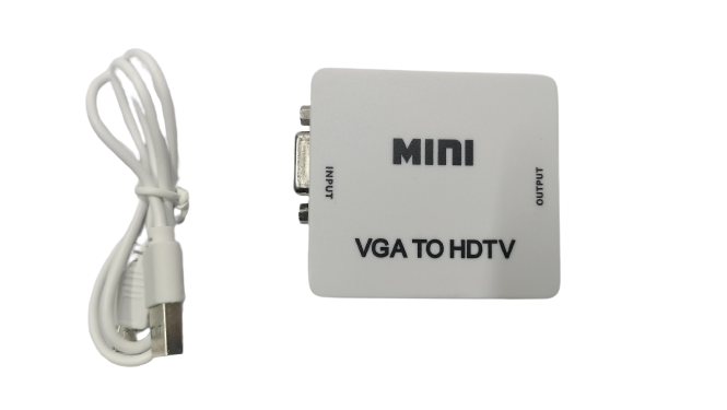 VGA to HDMI Convertor, Mini Full HD 1080P 3.5mm Audio VGA to HDMI HD HDTV Video Converter Box Adapter VGA2HDMI