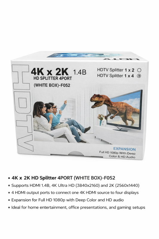 HD 4K x 2K 3D HDTV Splitter, 1x4
